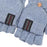 Winter USB Heating Half Finger Gloves Mitten Knitting with Cover Blue Grey