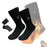 2x Unisex Electric Heated Sock with Battery Box Foot Warmer for Cycling battery case