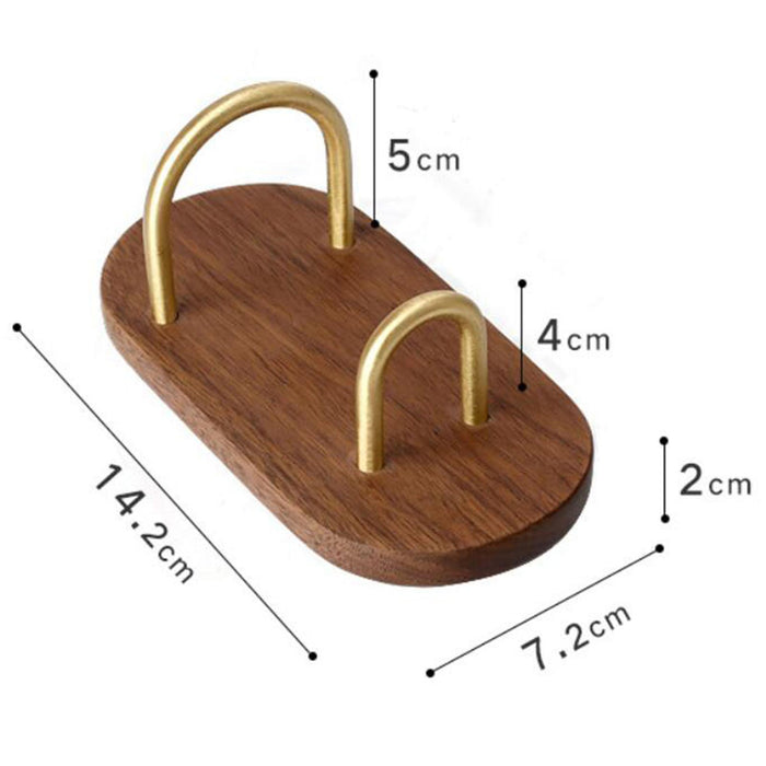 Wood Wall Mounted Razor Holder Shaver Stand Hanging Rack Tool for Men Travel A