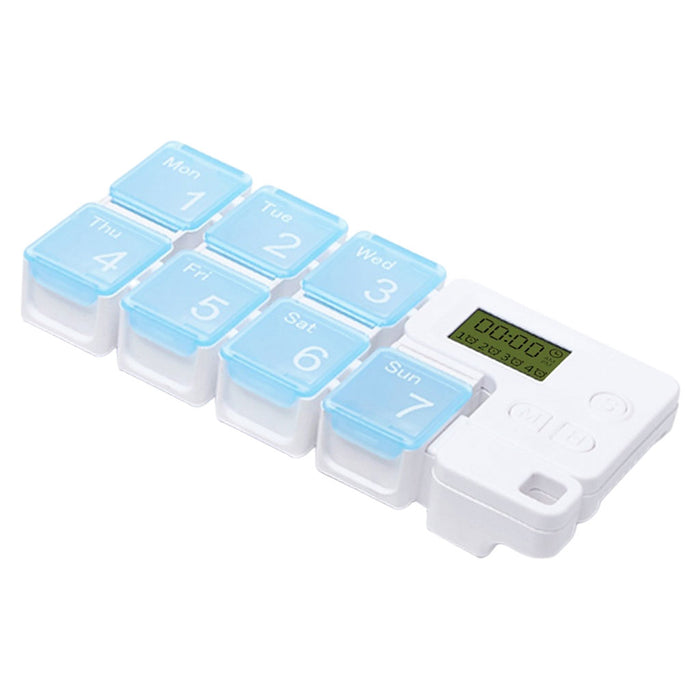 Weekly Pill Organizer Dispenser Gift Pills Vitamin Large Capacity for Elders Blue