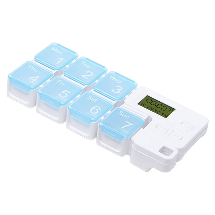 Weekly Pill Organizer Dispenser Gift Pills Vitamin Large Capacity for Elders Blue