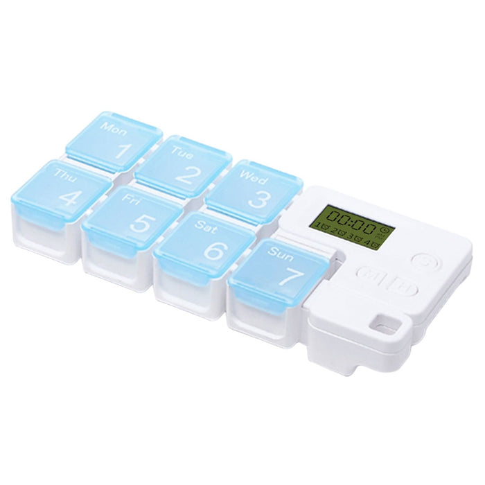 Weekly Pill Organizer Dispenser Gift Pills Vitamin Large Capacity for Elders Blue