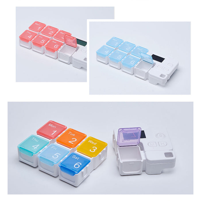 Weekly Pill Organizer Dispenser Gift Pills Vitamin Large Capacity for Elders Colours