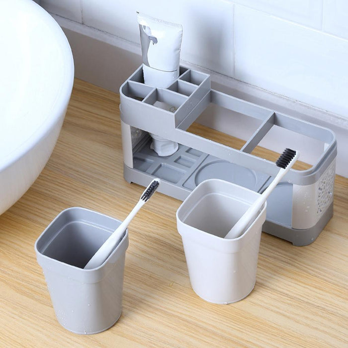 Toothbrush Holder Accessories 5 Multi-Functional Slots for Countertop Family