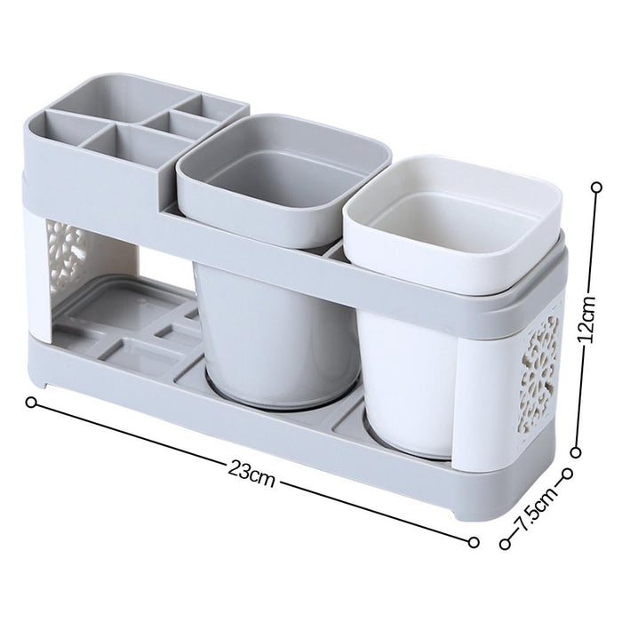 Toothbrush Holder Accessories 5 Multi-Functional Slots for Countertop Family