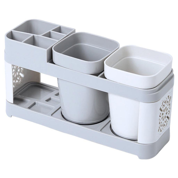 Toothbrush Holder Accessories 5 Multi-Functional Slots for Countertop Family