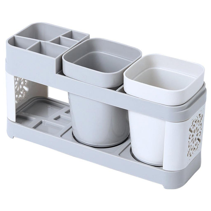 Toothbrush Holder Accessories 5 Multi-Functional Slots for Countertop Family