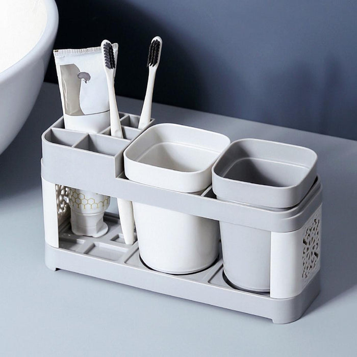 Toothbrush Holder Accessories 5 Multi-Functional Slots for Countertop Family