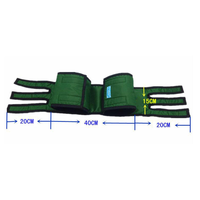 Wheelchair Footrest Leg Support Straps Adjustable for Elderly Adult Green