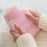 Crofta Silicone Hot Water Bottle with Hand Pocket Cover Hand Warmer for Women Pink