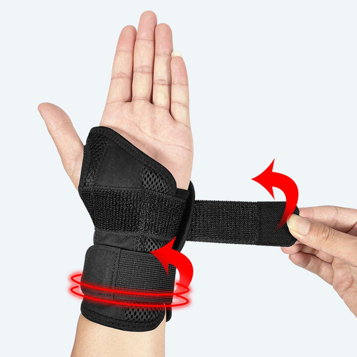 Crofta Wrist Brace Mesh Fabric Fitted for Left Right Hands Sports Joint Instability Right S M