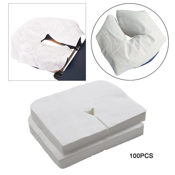 Crofta 100x Disposable Face Cradle Covers Massage Face Covers for Salon 30g Fabric