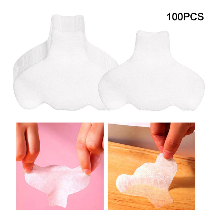 Crofta 100 Piece Disposable Nose Mask Paper Cotton Pads Strong Absorbency Triangle