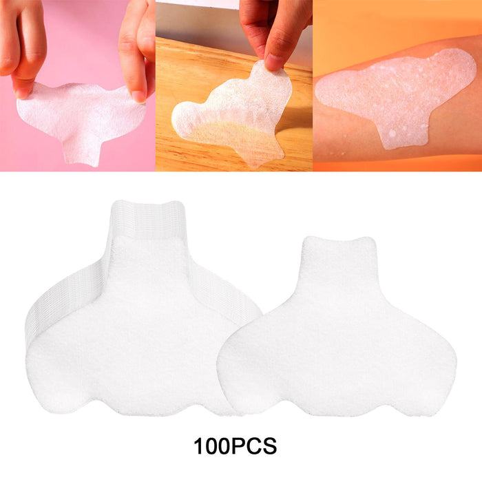 Crofta 100 Piece Disposable Nose Mask Paper Cotton Pads Strong Absorbency Triangle