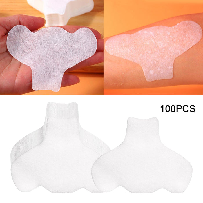 Crofta 100 Piece Disposable Nose Mask Paper Cotton Pads Strong Absorbency Triangle