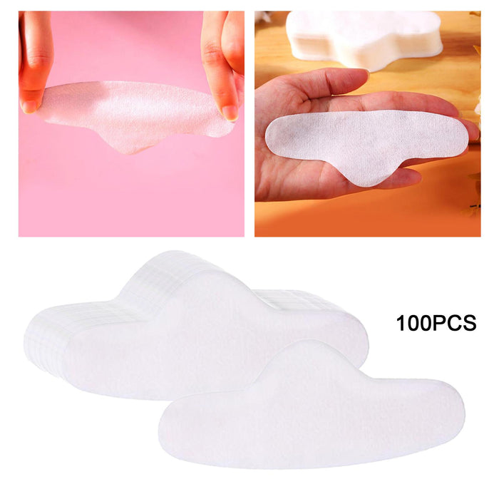 Crofta 100 Piece Disposable Nose Mask Paper Cotton Pads Strong Absorbency Long