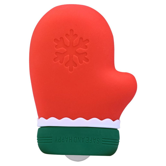 Crofta Christmas Microwave Heating Silicone Hot Water Bottle Bag Red Glove