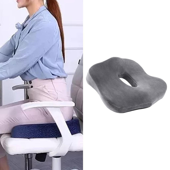 Memory Foam Seat Cushion Detachable Breathable for Office Chairs Grey