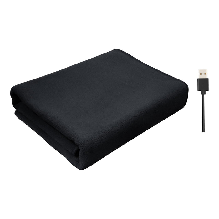 USB Heated Throw Blanket 5V Fast Heating Soft Shawl Home  Black