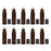 10Pcs Roll On Bottle 10ml Thin Roller Small Vial Aromatherapy  Brown Matte