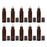 10Pcs Roll On Bottle 10ml Thin Roller Small Vial Aromatherapy  Brown Matte