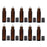 10Pcs Roll On Bottle 10ml Thin Roller Small Vial Aromatherapy  Brown Matte