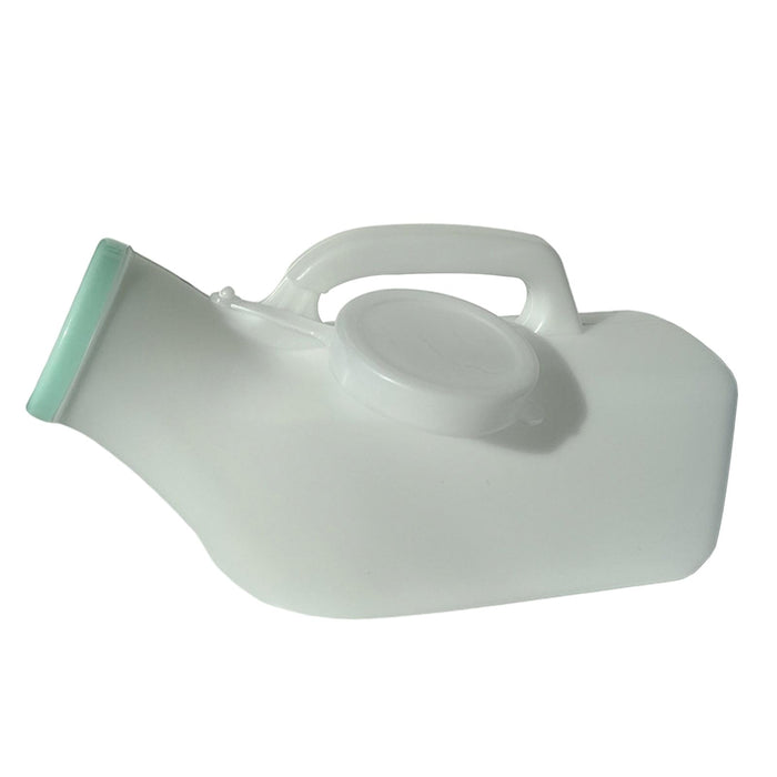 Urine Bottle Elderly Leakproof with Cover for Bedridden Patient Pis Bedpan White