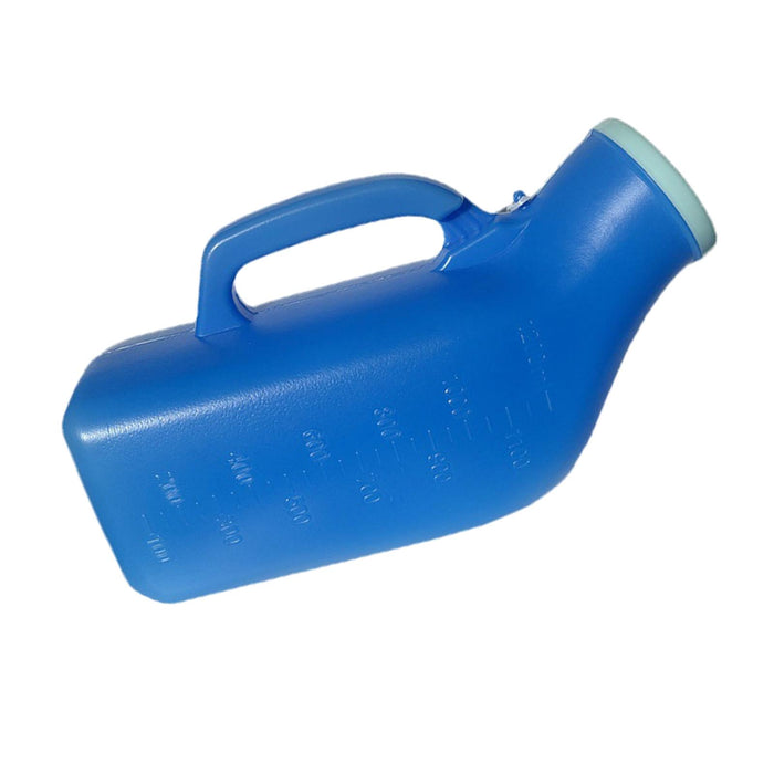 Urine Bottle Elderly Leakproof with Cover for Bedridden Patient Pis Bedpan Blue