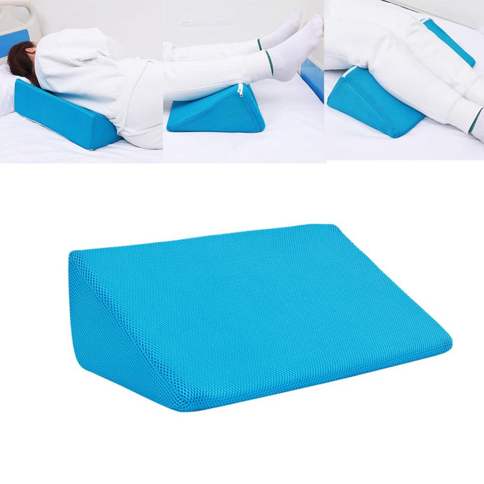 Wedge Pillow Back Legs Support Eevated Body for Pregnancy Bedroom Bedridden Blue