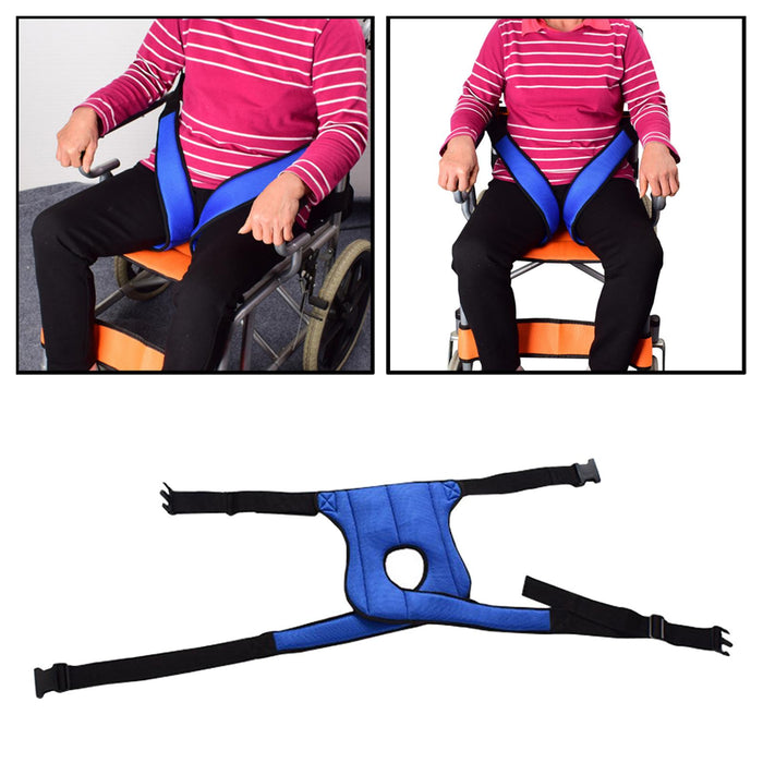 Wheelchair Harness Restraint Waist Belt for Patients Non-Slip Lower Side