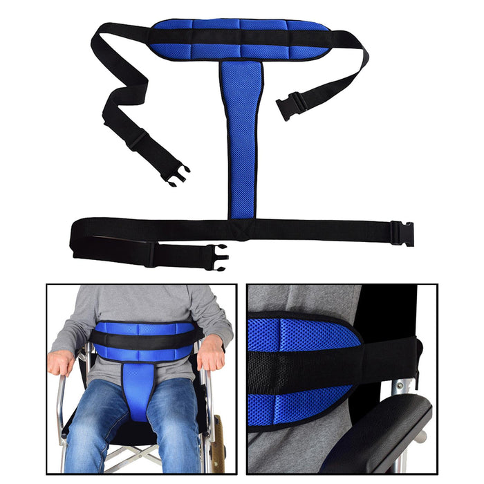 Wheelchair Seat Belt Drop-Resistant Chest Cross Non-Slip for Elderly Safety