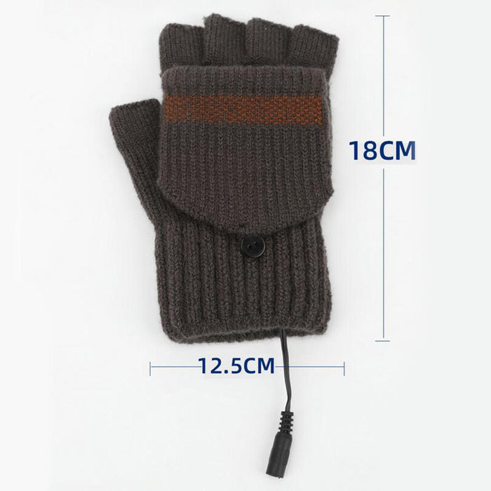 USB Heated Gloves for Winter coffee Double side unadjust temperature