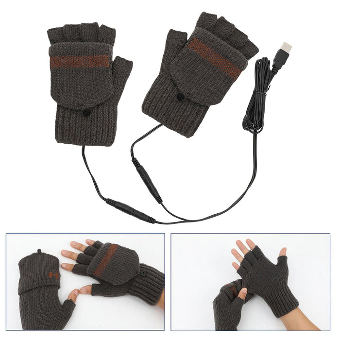 USB Heated Gloves for Winter coffee Double side unadjust temperature