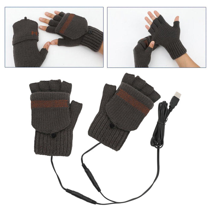 USB Heated Gloves for Winter coffee Double side unadjust temperature