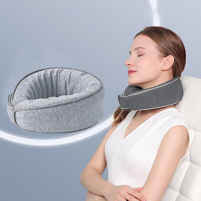 Travel Pillow Washable Comfortable Cushion Sleep Rest Travelling Light Grey