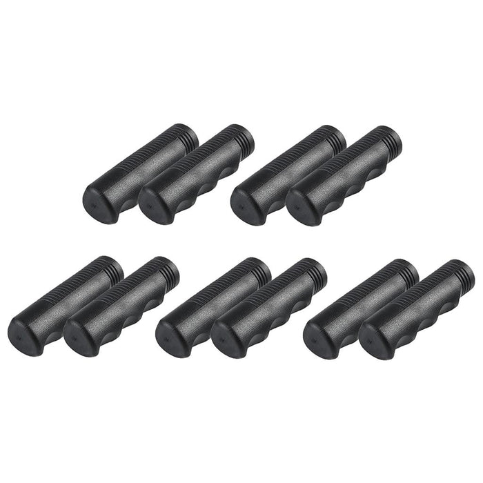 10Pieces Wheelchair Handle Grip Non-Slip PVC Replacement for Dia 7/8 inch Black