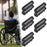 10Pieces Wheelchair Handle Grip Non-Slip PVC Replacement for Dia 7/8 inch Black