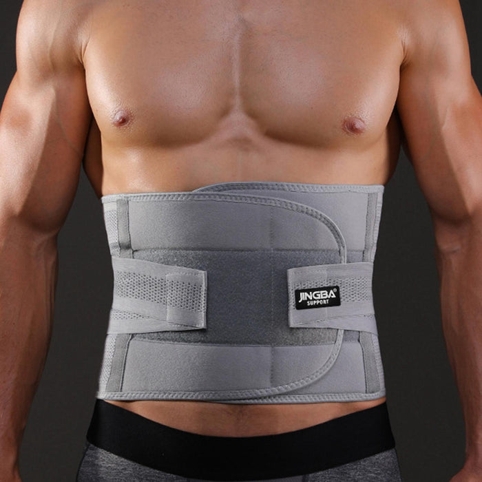 Waist Back Support Belts Adjustable Breathable for Running Sports M Gray