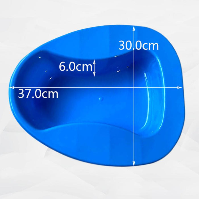 1 Pieces Bedpan Anti-Splash Big Blue for Bedbound Patient Home Use Nursing