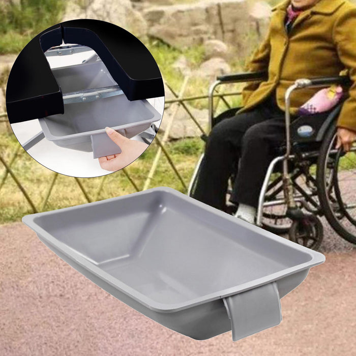 Wheelchair Bedpan Accessories Reusable for Patient Convenient Gray