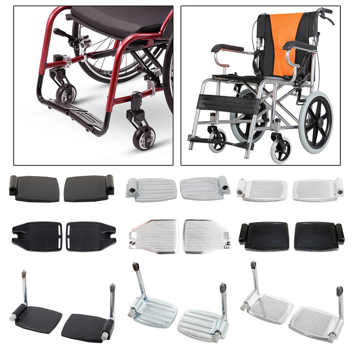 Universal Wheelchair Footrest Easy Install Accessories Plastic with Pole