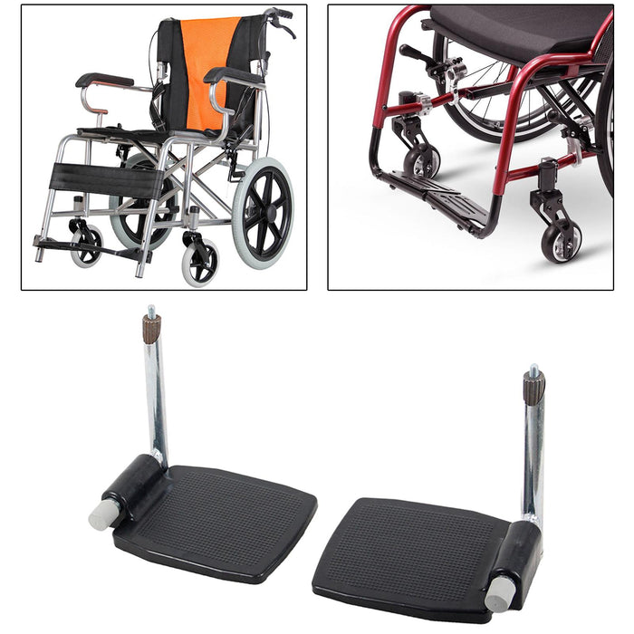 Universal Wheelchair Footrest Easy Install Accessories Plastic with Pole