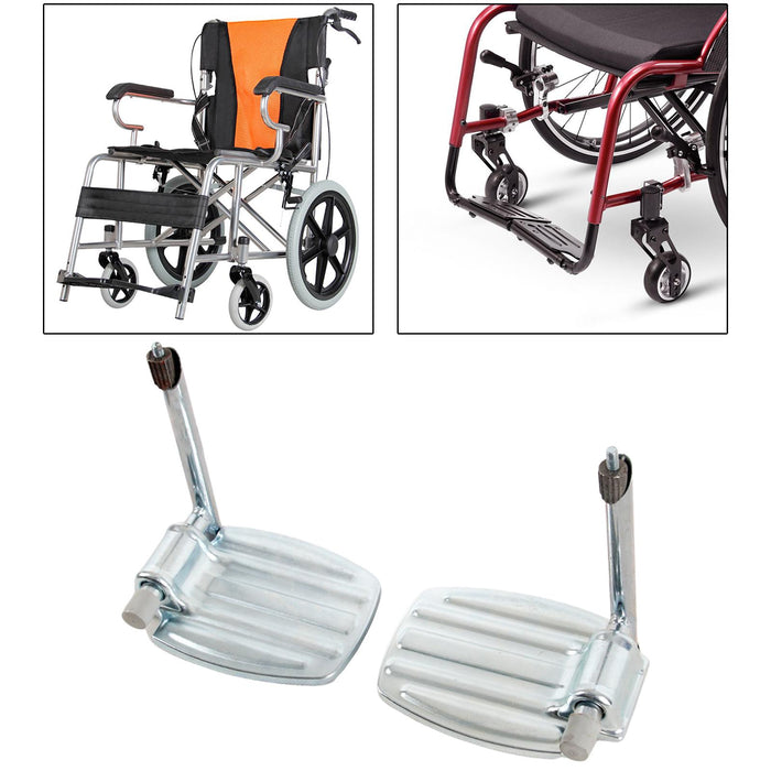 Universal Wheelchair Footrest Easy Install Accessories Metal with Pole