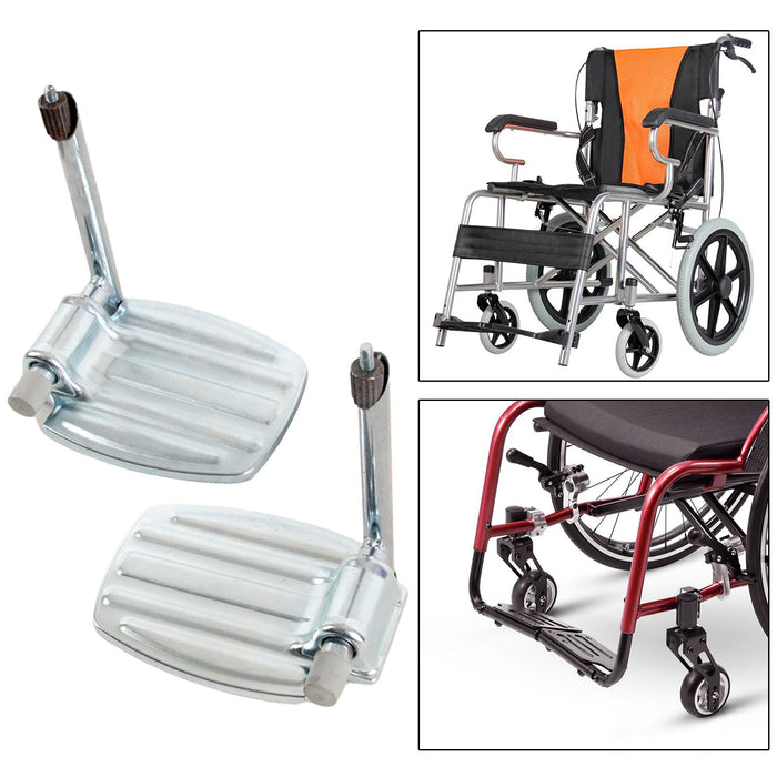 Universal Wheelchair Footrest Easy Install Accessories Metal with Pole