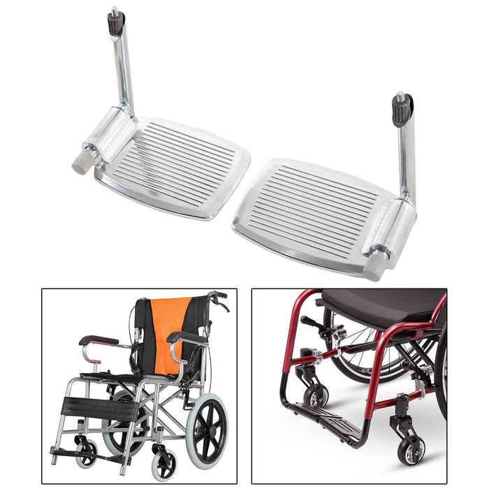 Universal Wheelchair Footrest Easy Install Accessories Aluminum with Pole