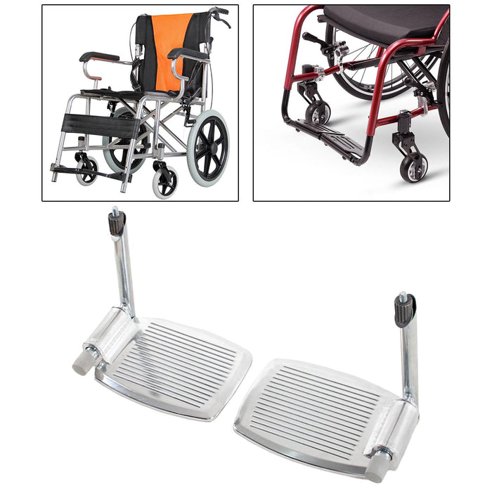 Universal Wheelchair Footrest Easy Install Accessories Aluminum with Pole