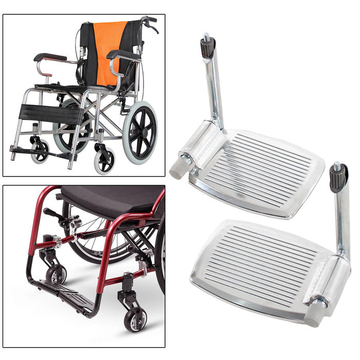 Universal Wheelchair Footrest Easy Install Accessories Aluminum with Pole