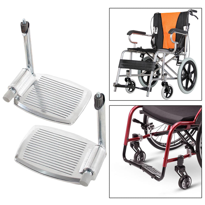 Universal Wheelchair Footrest Easy Install Accessories Aluminum with Pole