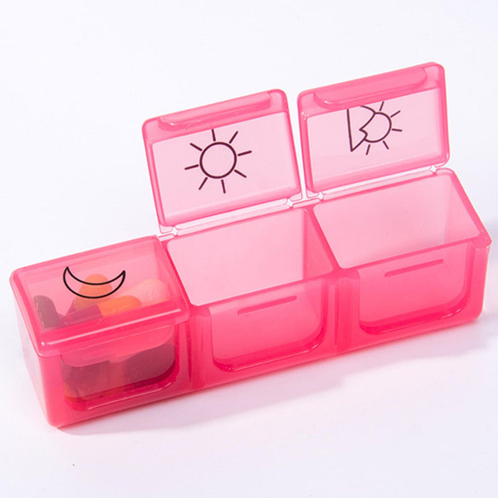 Weekly Pill Organizer Compact Reminder Box for Capsule Travel Elders Kids