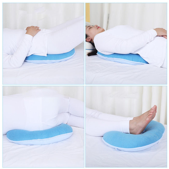 Donut Seat Cushion Hemorrhoid Relieve Body Pain Comfort Prevents Sweaty Blue